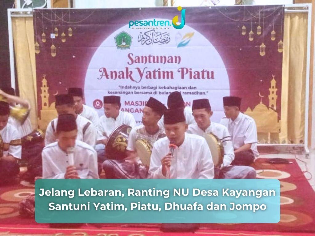Jelang Lebaran, Ranting NU Desa Kayangan Santuni Yatim, Piatu, Dhuafa dan Jompo
